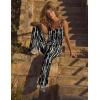 image:imageEkouaer Womens Summer Jumpsuits Dressy Sleeveless Wide Leg Long Pants Rompers Casual One Piece Outfits with PocketsBlack White Tie Dye