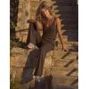 image:imageEkouaer Womens Summer Jumpsuits Dressy Sleeveless Wide Leg Long Pants Rompers Casual One Piece Outfits with PocketsBrown
