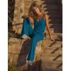 image:imageEkouaer Womens Summer Jumpsuits Dressy Sleeveless Wide Leg Long Pants Rompers Casual One Piece Outfits with PocketsDark Blue