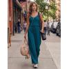 image:imageEkouaer Womens Summer Jumpsuits Dressy Sleeveless Wide Leg Long Pants Rompers Casual One Piece Outfits with PocketsDark Blue