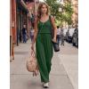 image:imageEkouaer Womens Summer Jumpsuits Dressy Sleeveless Wide Leg Long Pants Rompers Casual One Piece Outfits with PocketsGreen
