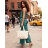 image:imageEkouaer Womens Summer Jumpsuits Dressy Sleeveless Wide Leg Long Pants Rompers Casual One Piece Outfits with PocketsGreen Floral