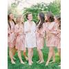 image:imageEouaer Womens Satin Kimono Robe for Bridesmaid and Bride Wedding Party Getting Ready Short RobeApink