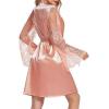 image:imageEouaer Womens Satin Kimono Robe for Bridesmaid and Bride Wedding Party Getting Ready Short RobeApink