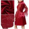 image:imageEouaer Womens Satin Kimono Robe for Bridesmaid and Bride Wedding Party Getting Ready Short RobeAwine Red