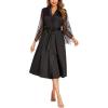 image:imageEouaer Womens Satin Kimono Robe for Bridesmaid and Bride Wedding Party Getting Ready Short RobeBlack