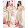 image:imageEouaer Womens Satin Kimono Robe for Bridesmaid and Bride Wedding Party Getting Ready Short RobeChampagne