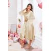 image:imageEouaer Womens Satin Kimono Robe for Bridesmaid and Bride Wedding Party Getting Ready Short RobeChampagne