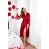image:imageEouaer Womens Satin Kimono Robe for Bridesmaid and Bride Wedding Party Getting Ready Short RobeWine Red