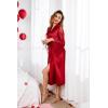 image:imageEouaer Womens Satin Kimono Robe for Bridesmaid and Bride Wedding Party Getting Ready Short RobeWine Red