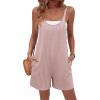 image:imageEkouaer Rompers for Women Casual Loose Sleeveless Overalls Shorts Knit Jumpsuits 2026 Summer Vacation Beach OutfitsKhaki