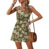 image:imageEkouaer Rompers for Women Summer Romper Sleeveless Scoop Neck Short Jumpsuits for Women Beach Jumpsuit with Pockets 2026Army Green Floral