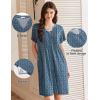 image:imageEKOUAER Women Zipper Robes Short Bathrobe Lightweight Mumu Duster House Coat with Pockets Soft Moo Moo NightgownFlora Light Blue