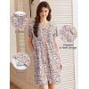 image:imageEKOUAER Women Zipper Robes Short Bathrobe Lightweight Mumu Duster House Coat with Pockets Soft Moo Moo NightgownFloral Pink