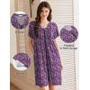 image:imageEKOUAER Women Zipper Robes Short Bathrobe Lightweight Mumu Duster House Coat with Pockets Soft Moo Moo NightgownFloral Purple