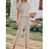 image:imageEkouaer Jumpsuits for Women Dressy Summer Romper Casual Spring Vacation Outfits 2026 One Piece Travel ClothesBeige