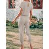 image:imageEkouaer Jumpsuits for Women Dressy Summer Romper Casual Spring Vacation Outfits 2026 One Piece Travel ClothesBeige