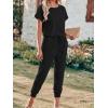 image:imageEkouaer Jumpsuits for Women Dressy Summer Romper Casual Spring Vacation Outfits 2026 One Piece Travel ClothesBlack