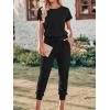 image:imageEkouaer Jumpsuits for Women Dressy Summer Romper Casual Spring Vacation Outfits 2026 One Piece Travel ClothesBlack