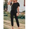 image:imageEkouaer Jumpsuits for Women Dressy Summer Romper Casual Spring Vacation Outfits 2026 One Piece Travel ClothesBlack
