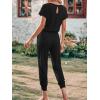 image:imageEkouaer Jumpsuits for Women Dressy Summer Romper Casual Spring Vacation Outfits 2026 One Piece Travel ClothesBlack