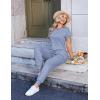 image:imageEkouaer Jumpsuits for Women Dressy Summer Romper Casual Spring Vacation Outfits 2026 One Piece Travel ClothesBlue