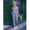 image:imageEkouaer Jumpsuits for Women Dressy Summer Romper Casual Spring Vacation Outfits 2026 One Piece Travel ClothesBlue