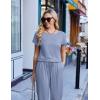 image:imageEkouaer Jumpsuits for Women Dressy Summer Romper Casual Spring Vacation Outfits 2026 One Piece Travel ClothesBlue