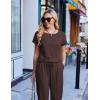 image:imageEkouaer Jumpsuits for Women Dressy Summer Romper Casual Spring Vacation Outfits 2026 One Piece Travel ClothesBrown