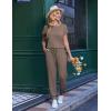 image:imageEkouaer Jumpsuits for Women Dressy Summer Romper Casual Spring Vacation Outfits 2026 One Piece Travel ClothesCoffee