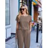 image:imageEkouaer Jumpsuits for Women Dressy Summer Romper Casual Spring Vacation Outfits 2026 One Piece Travel ClothesCoffee