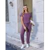 image:imageEkouaer Jumpsuits for Women Dressy Summer Romper Casual Spring Vacation Outfits 2026 One Piece Travel ClothesDark Purple