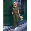 image:imageEkouaer Jumpsuits for Women Dressy Summer Romper Casual Spring Vacation Outfits 2026 One Piece Travel ClothesOlive