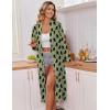 image:imageEkouaer Kimono Robes for Women Long Lightweight Knit Bathrobe Shawl Soft Sleepwear Casual Ladies Loungewear SXXLArmy Green Bigfoot