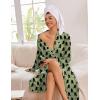 image:imageEkouaer Kimono Robes for Women Long Lightweight Knit Bathrobe Shawl Soft Sleepwear Casual Ladies Loungewear SXXLArmy Green Bigfoot