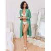 image:imageEkouaer Kimono Robes for Women Long Lightweight Knit Bathrobe Shawl Soft Sleepwear Casual Ladies Loungewear SXXLCeladon Green