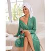 image:imageEkouaer Kimono Robes for Women Long Lightweight Knit Bathrobe Shawl Soft Sleepwear Casual Ladies Loungewear SXXLCeladon Green