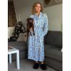 image:imageEkouaer Kimono Robes for Women Long Lightweight Knit Bathrobe Shawl Soft Sleepwear Casual Ladies Loungewear SXXLCool Dogs