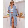 image:imageEkouaer Kimono Robes for Women Long Lightweight Knit Bathrobe Shawl Soft Sleepwear Casual Ladies Loungewear SXXLCool Dogs