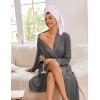 image:imageEkouaer Kimono Robes for Women Long Lightweight Knit Bathrobe Shawl Soft Sleepwear Casual Ladies Loungewear SXXLDark Gray