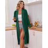 image:imageEkouaer Kimono Robes for Women Long Lightweight Knit Bathrobe Shawl Soft Sleepwear Casual Ladies Loungewear SXXLDark Green
