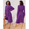 image:imageEkouaer Kimono Robes for Women Long Lightweight Knit Bathrobe Shawl Soft Sleepwear Casual Ladies Loungewear SXXLDeep Purple
