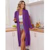 image:imageEkouaer Kimono Robes for Women Long Lightweight Knit Bathrobe Shawl Soft Sleepwear Casual Ladies Loungewear SXXLDeep Purple