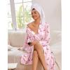 image:imageEkouaer Kimono Robes for Women Long Lightweight Knit Bathrobe Shawl Soft Sleepwear Casual Ladies Loungewear SXXLFlamingos