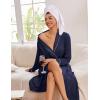 image:imageEkouaer Kimono Robes for Women Long Lightweight Knit Bathrobe Shawl Soft Sleepwear Casual Ladies Loungewear SXXLNavy Blue