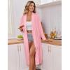 image:imageEkouaer Kimono Robes for Women Long Lightweight Knit Bathrobe Shawl Soft Sleepwear Casual Ladies Loungewear SXXLPink