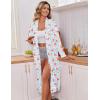 image:imageEkouaer Kimono Robes for Women Long Lightweight Knit Bathrobe Shawl Soft Sleepwear Casual Ladies Loungewear SXXLPink Leopard