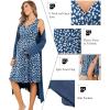 image:imageEkouaer Maternity Nursing Gown and Robe Set Labor Delivery Nursing Nightgowns for Breastfeeding Pregnancy ClothesBlue Daisy