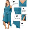 image:imageEkouaer Maternity Nursing Gown and Robe Set Labor Delivery Nursing Nightgowns for Breastfeeding Pregnancy ClothesBlue Green