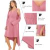 image:imageEkouaer Maternity Nursing Gown and Robe Set Labor Delivery Nursing Nightgowns for Breastfeeding Pregnancy ClothesCoral Pink